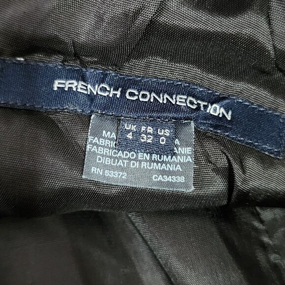 French Connection Romper Womens Size 0 Solid All Black Pockets Sleeveless Cute - Picture 2 of 5